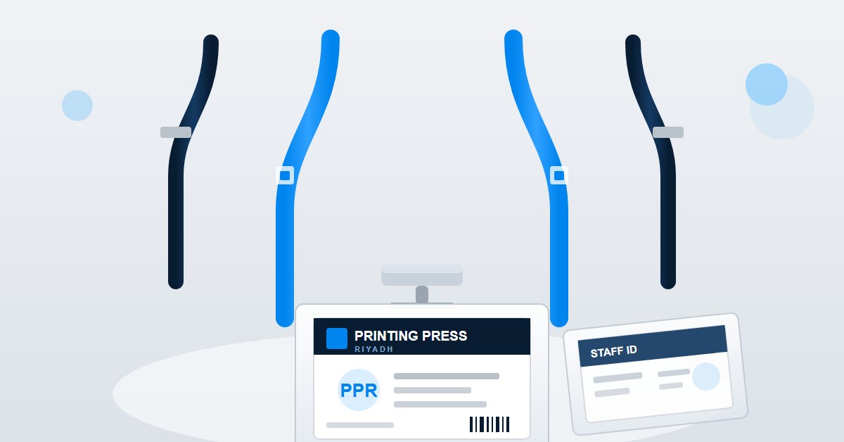 Full-colour sublimated lanyards with printed ID cards and clear card holder pouches