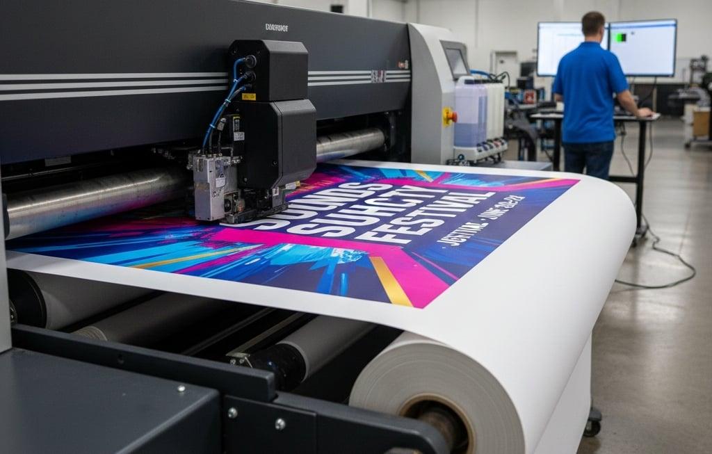 Roll-up and display banners prepared for an event by Printing Press Riyadh