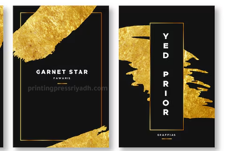 Brochure with gold foiling