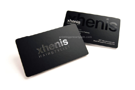 business card with silver foiling suppliers