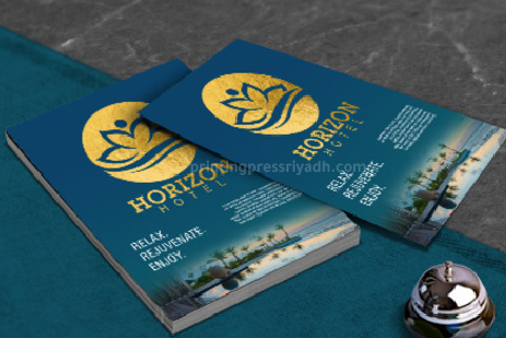 flyers with gold foiling