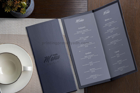 menu with embossing
